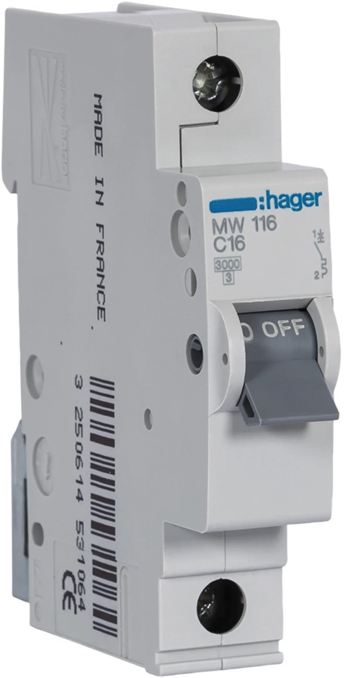 Disjuntor Hager 16A 1 Polo