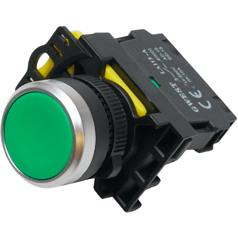 Botão de Pressão Verde